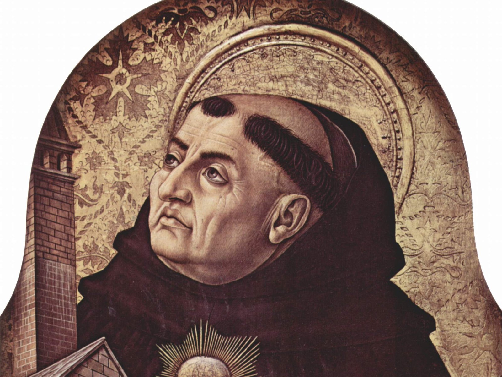 Tommaso d'Aquino in una tavola di Carlo Crivelli del 1476